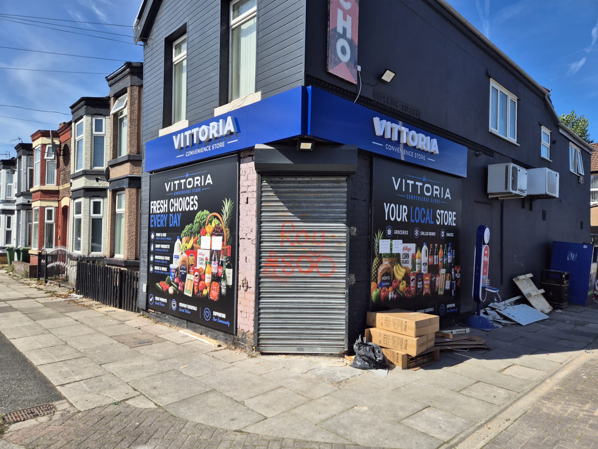 Corner shop fascia signage by Total Sign Solutions
